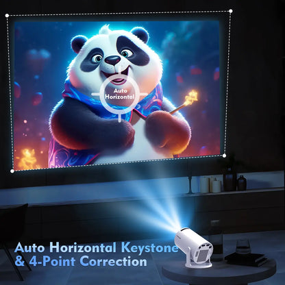  Magcubic Hy300Pro Projector 290ANSI Android 14.0 Dual Wifi6 8K 4K Decode Auto Keystone Correction Wireless BT5.4 130"Screen 1280*720P Built-In Speaker Allwinner H726 180° Rotatable Mini Portable Home Cinema Outdoor Audio Summervibes Gift