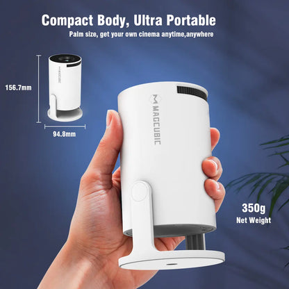  Magcubic Hy300Pro Projector 290ANSI Android 14.0 Dual Wifi6 8K 4K Decode Auto Keystone Correction Wireless BT5.4 130"Screen 1280*720P Built-In Speaker Allwinner H726 180° Rotatable Mini Portable Home Cinema Outdoor Audio Summervibes Gift