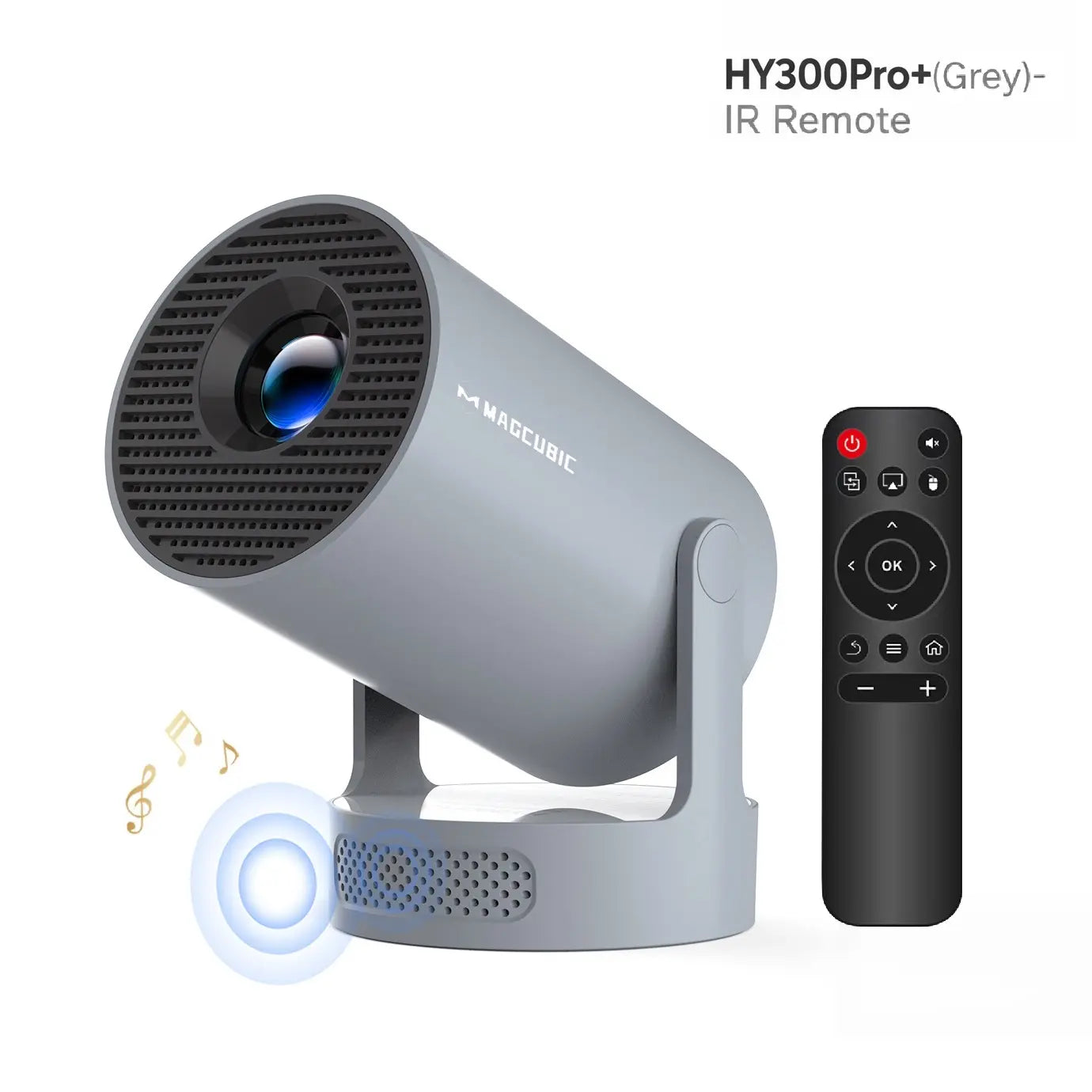  Magcubic Hy300Pro Projector 290ANSI Android 14.0 Dual Wifi6 8K 4K Decode Auto Keystone Correction Wireless BT5.4 130"Screen 1280*720P Built-In Speaker Allwinner H726 180° Rotatable Mini Portable Home Cinema Outdoor Audio Summervibes Gift