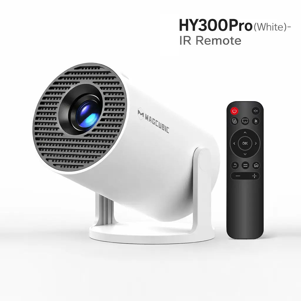  Magcubic Hy300Pro Projector 290ANSI Android 14.0 Dual Wifi6 8K 4K Decode Auto Keystone Correction Wireless BT5.4 130"Screen 1280*720P Built-In Speaker Allwinner H726 180° Rotatable Mini Portable Home Cinema Outdoor Audio Summervibes Gift