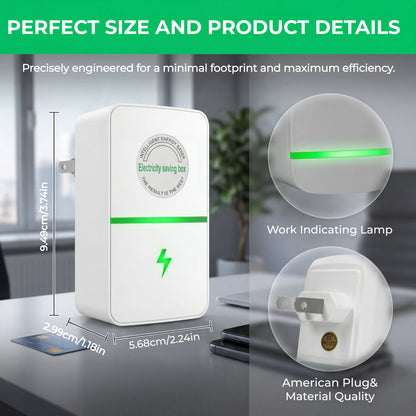 Plug-In Power Box with US Plug, Compatible with 90-250V Input Range Multi-Outlet